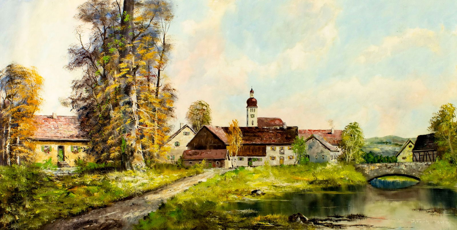 Joseph Fruhmesser (Austria,Germany,1928-1995) oil painting (1 of 13)