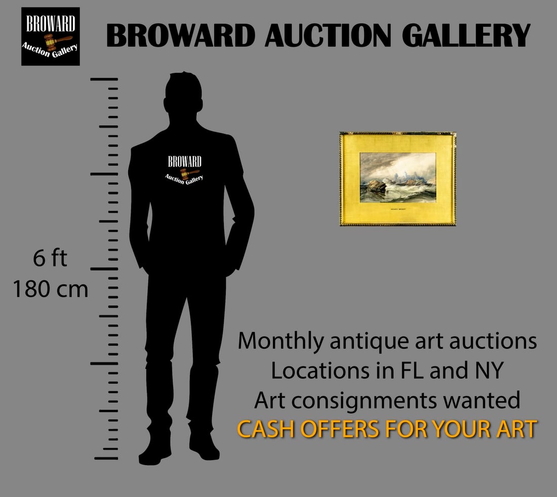 ATTR Henry Bright (UK,1814-1873) watercolor painting antique - 2