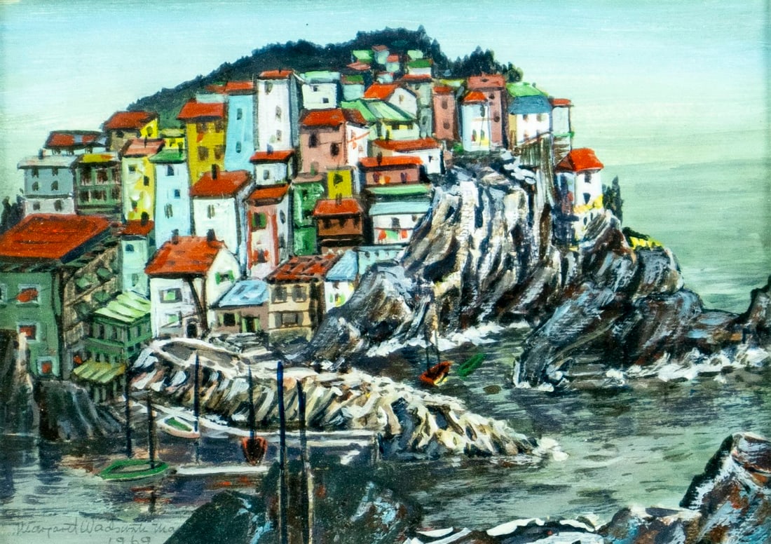 Vintage mid 20C watercolor painting (1 of 13)