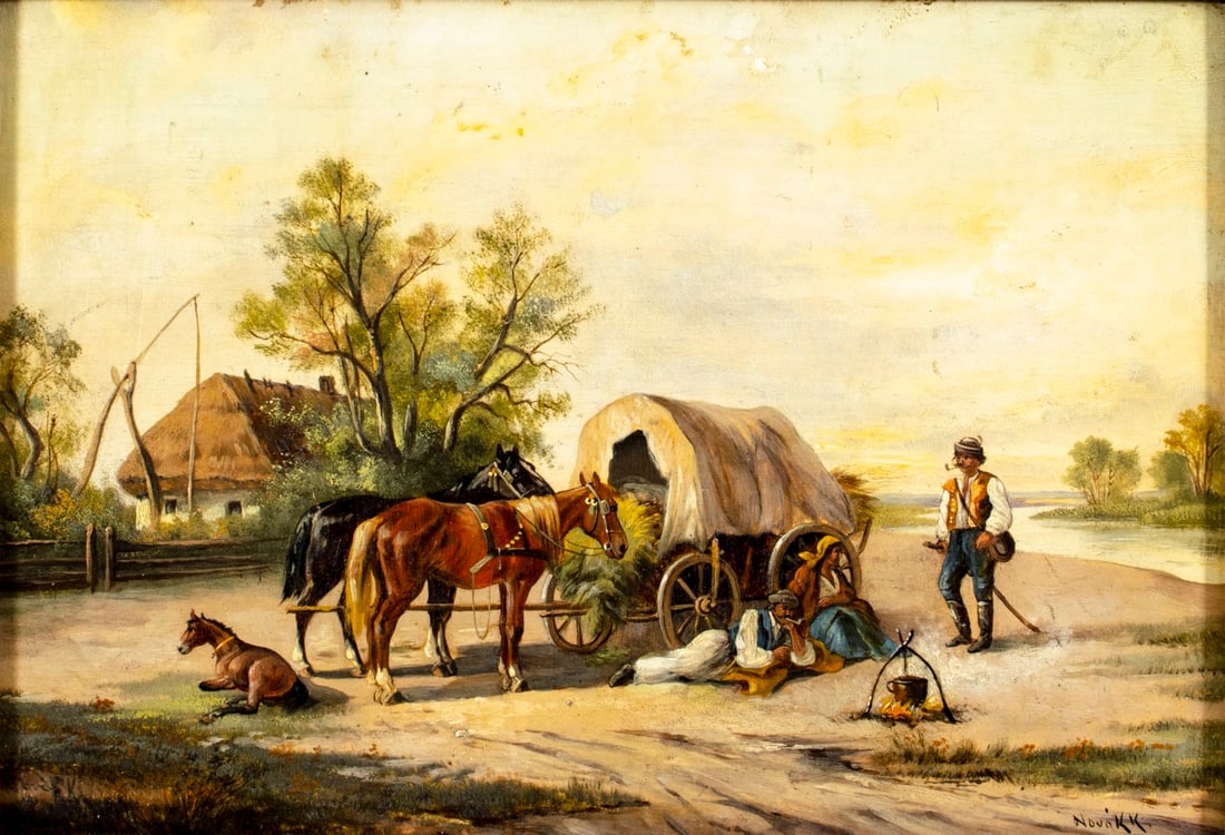 K Novak (Hungary,19C) oil painting antique (1 of 15)