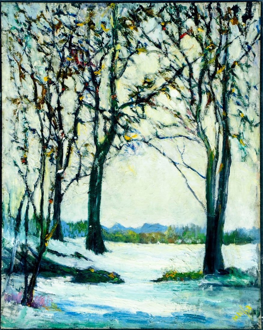 Antique early 20C American oil painting - 3