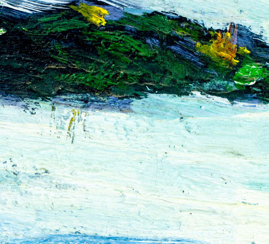 Antique early 20C American oil painting - 8