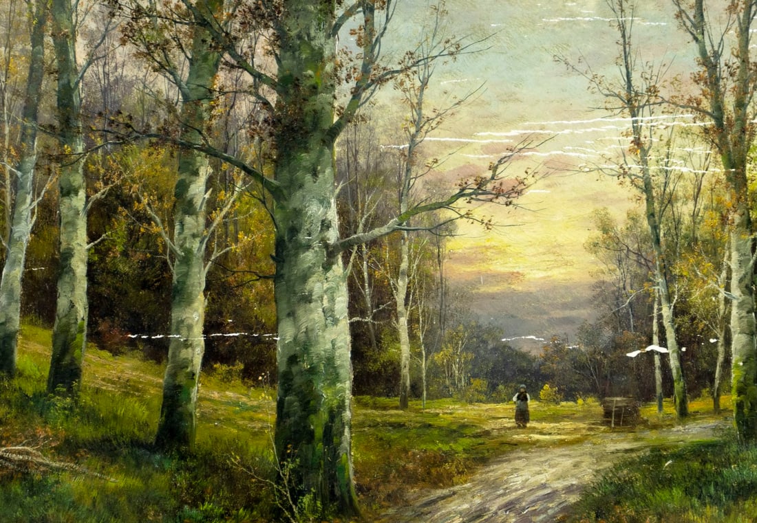 Karl Kaufmann (Germany,Austria,1843-1905) oil painting antique - 5