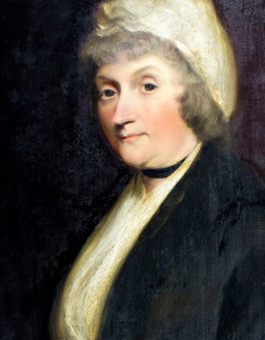 Antique 18/19C American oil painting - 4