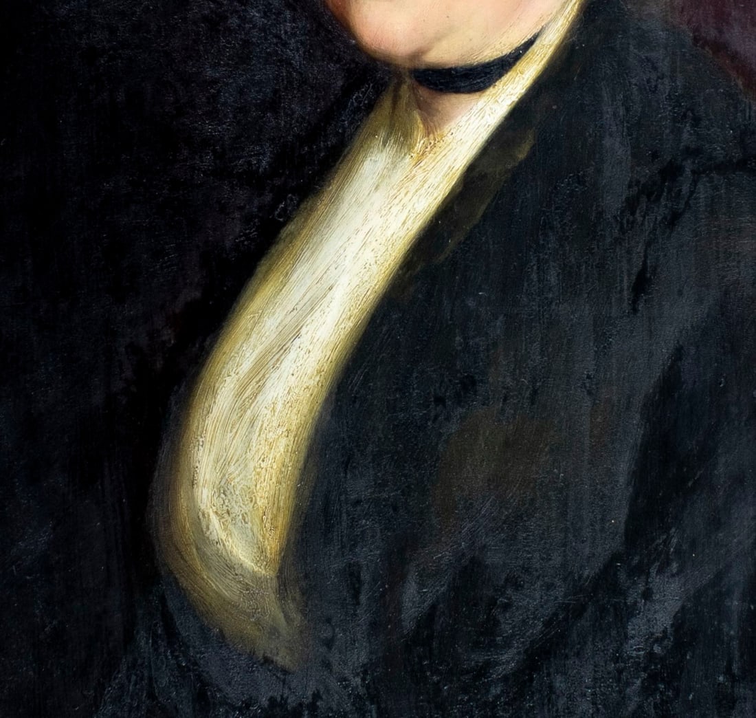 Antique 18/19C American oil painting - 5