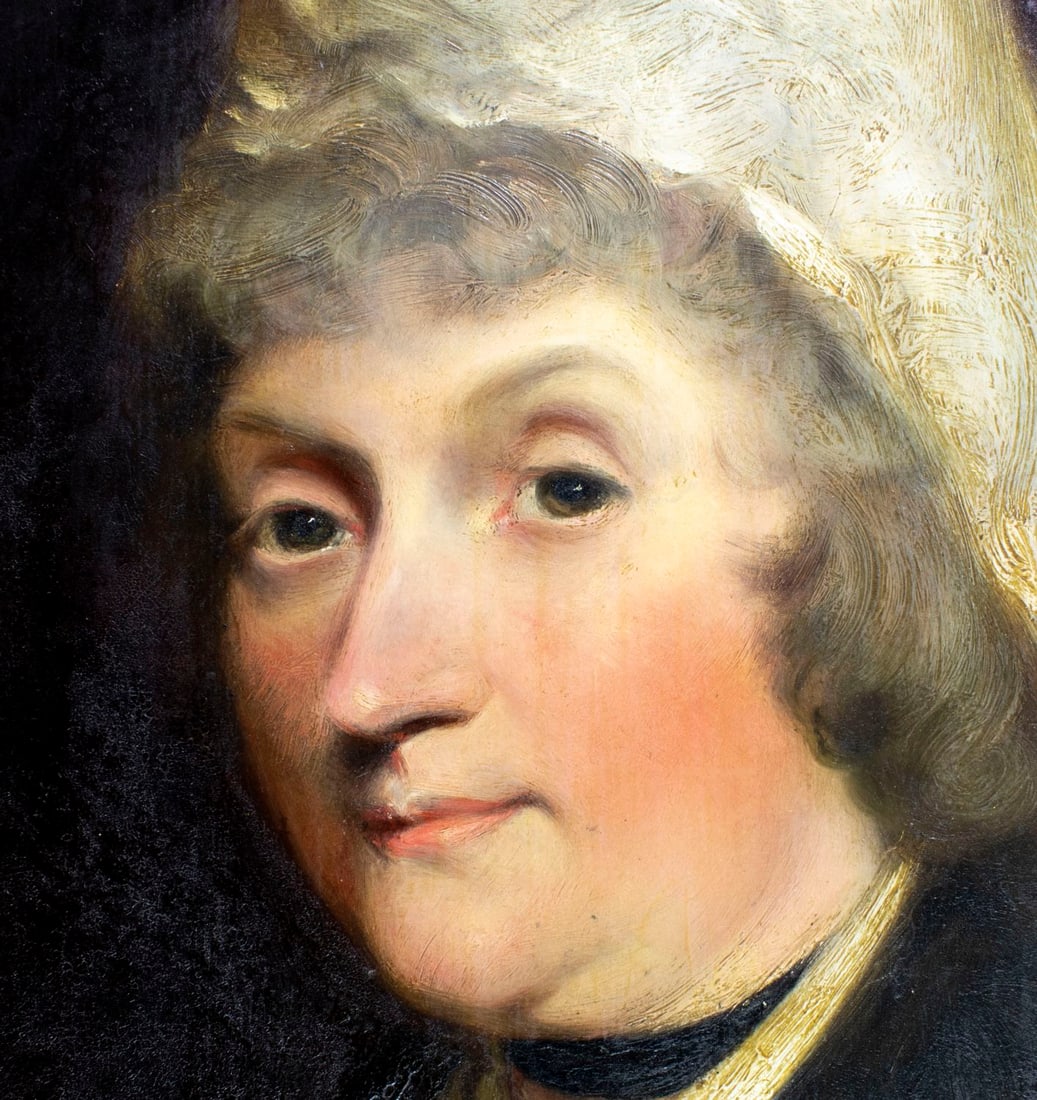 Antique 18/19C American oil painting - 7