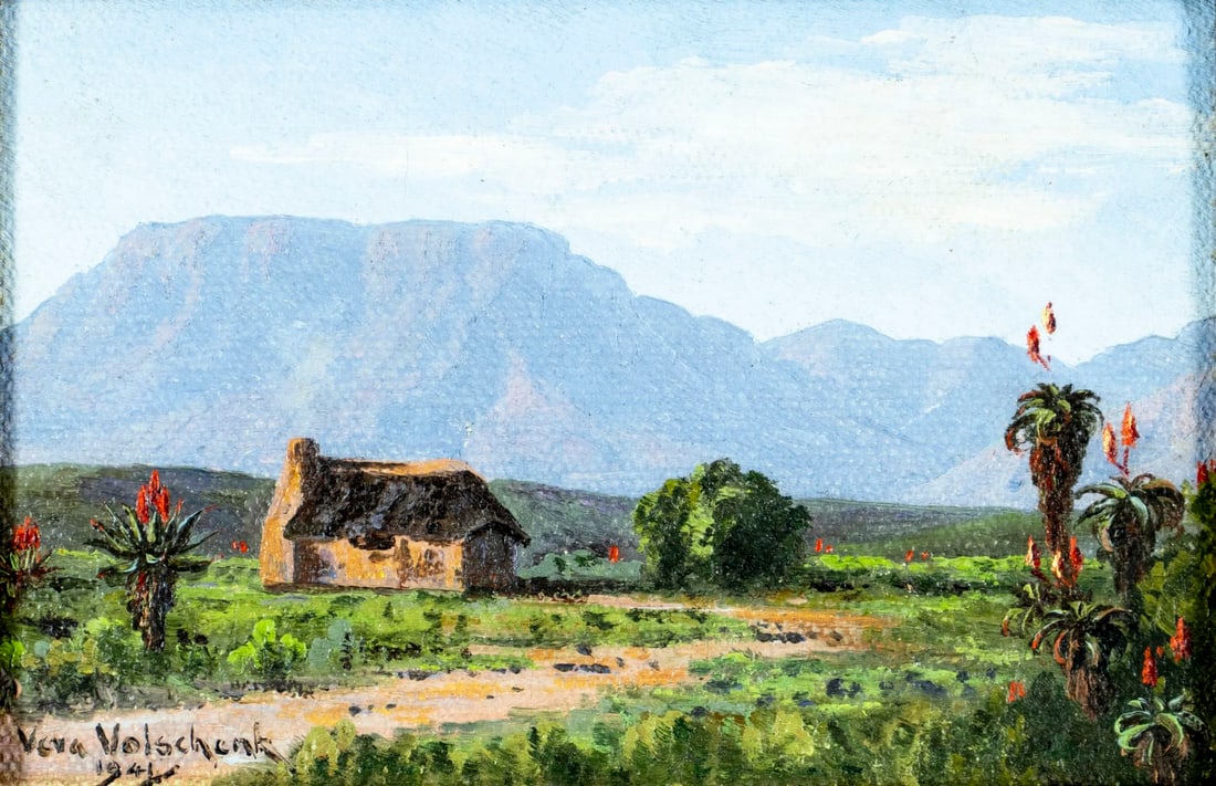 Vera Volschenk (South Africa,1899-1987) oil painting antique (1 of 12)
