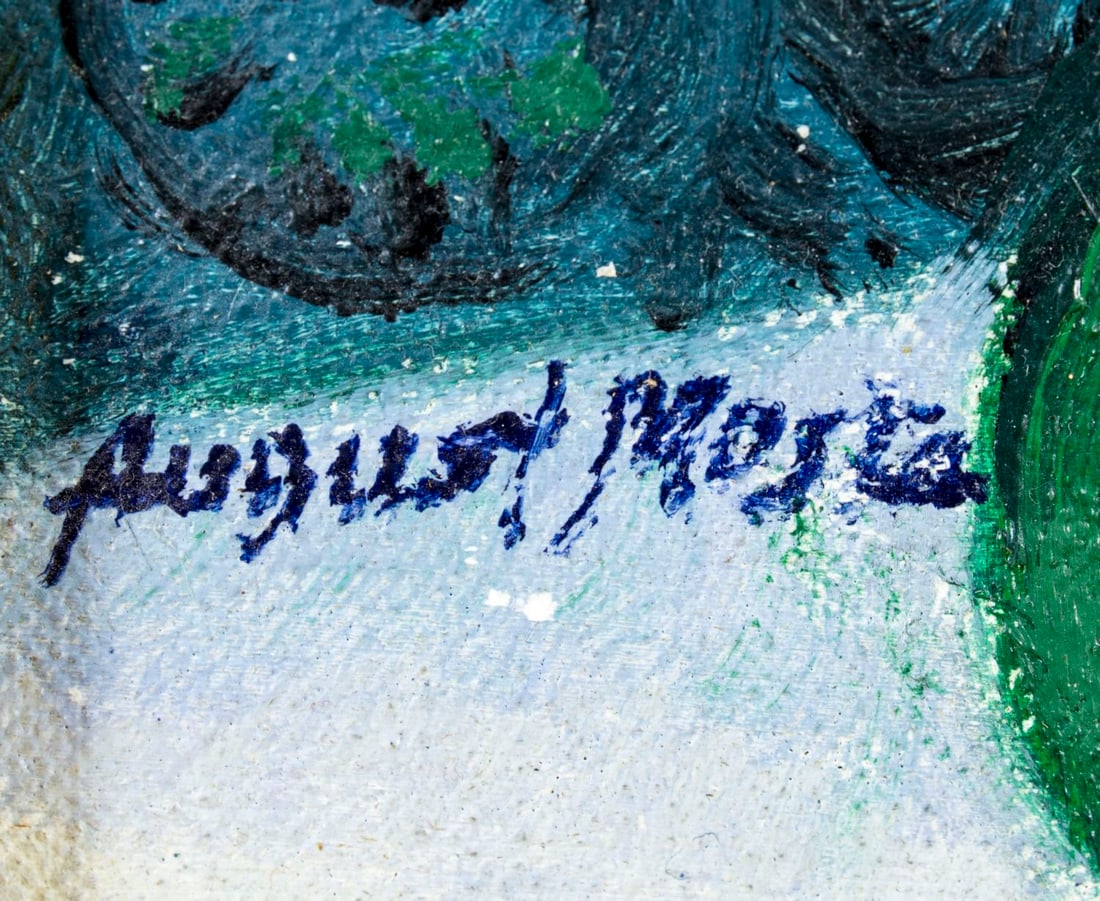 August Mosca (CT,NY,Italy,1909-2002) oil painting - 4
