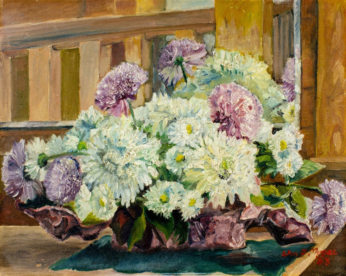 William F Morse (US,mid 20C) oil painting (1 of 12)