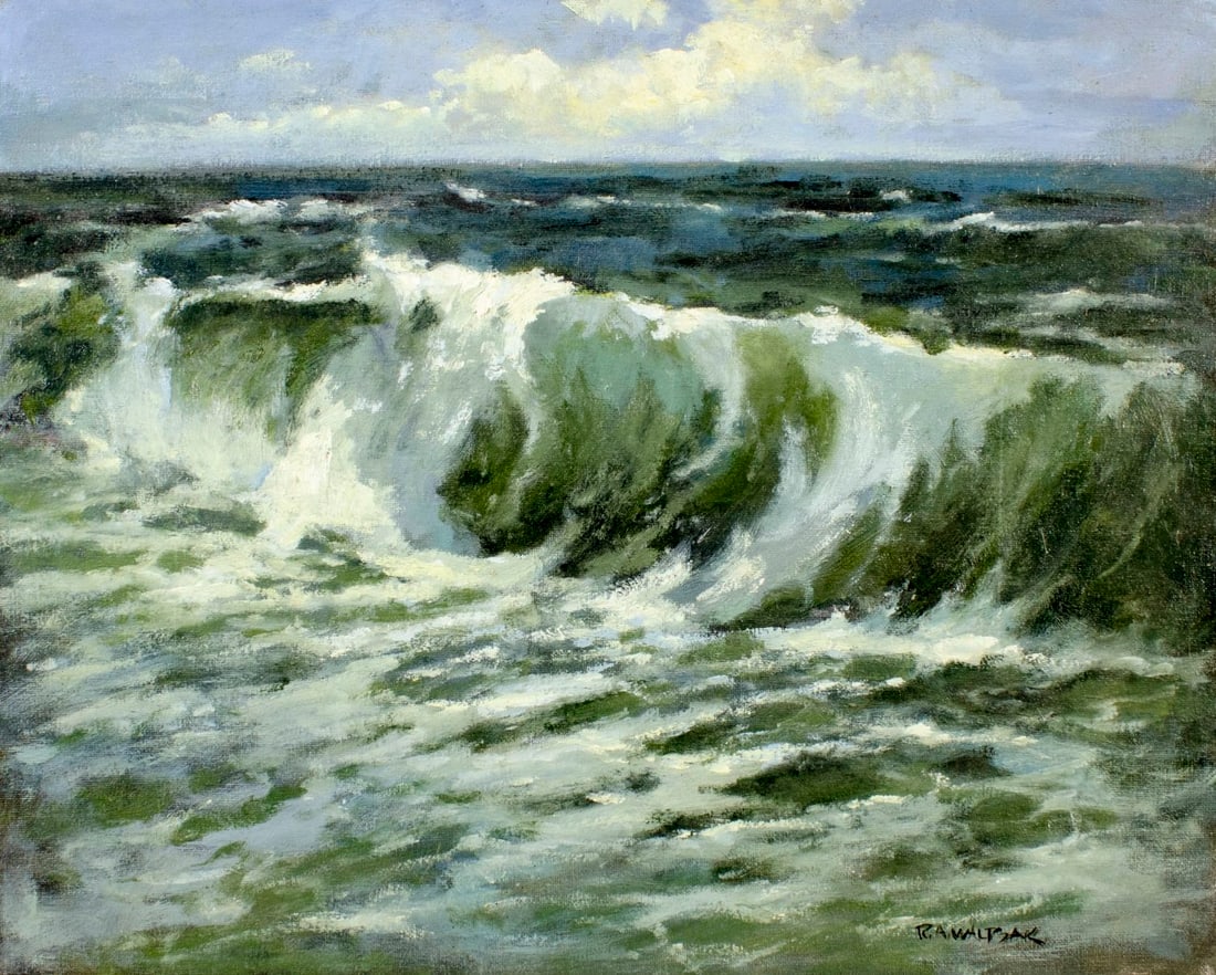 Robert Waltsak (NJ,b 1944) oil painting
