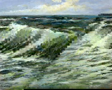 Robert Waltsak (NJ,b 1944) oil painting