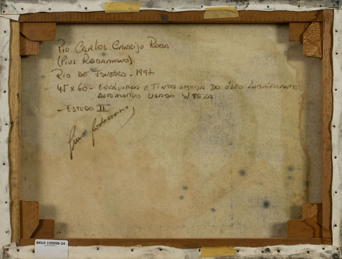 Pios Rodaman (FL,Brazil,b 1953) mixed media painting - 9