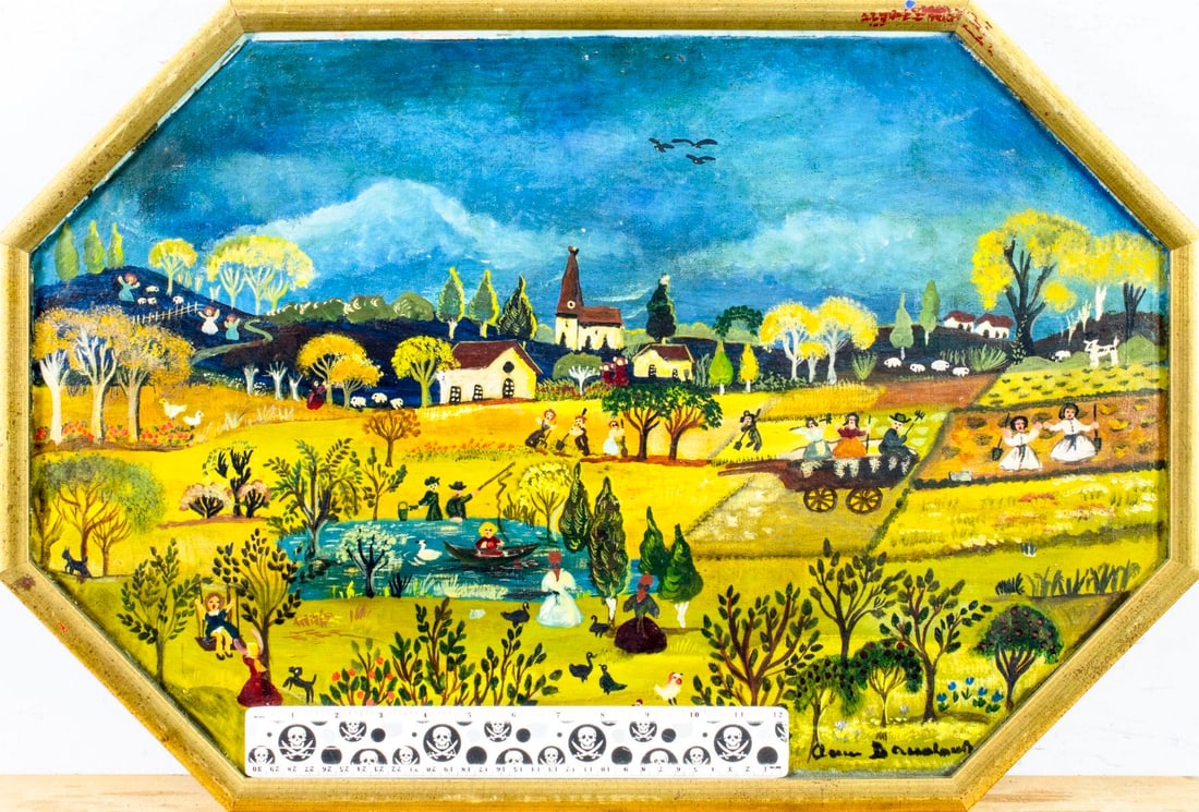 Vintage mid 20C French oil painting signed - 2