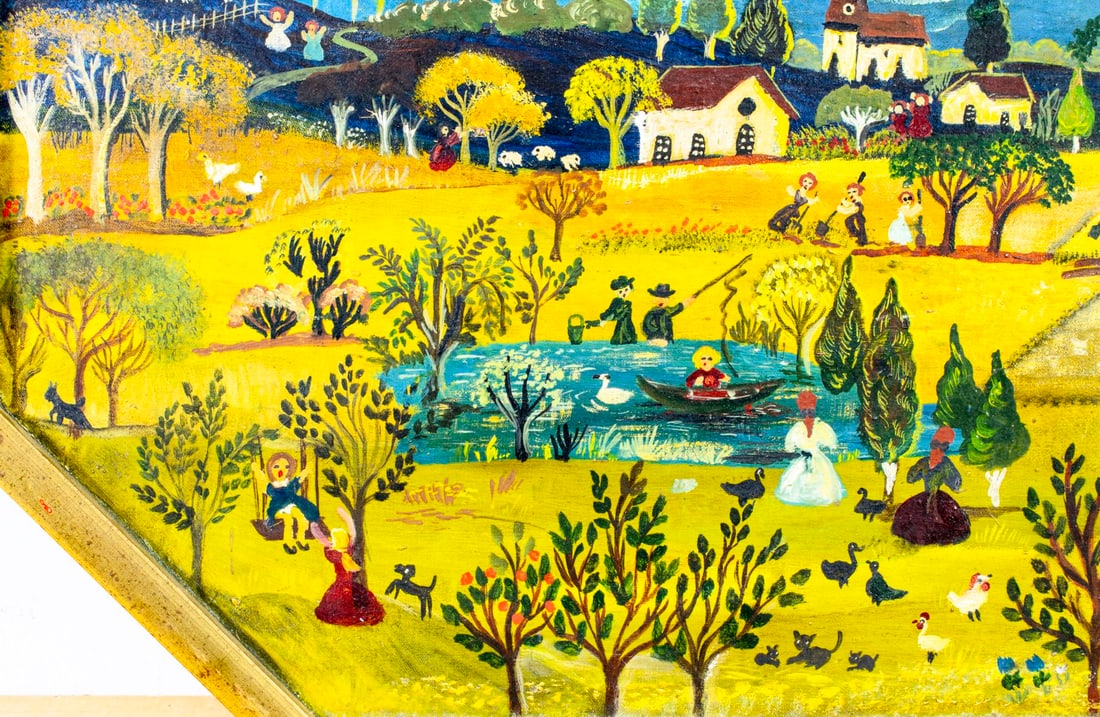 Vintage mid 20C French oil painting signed - 5