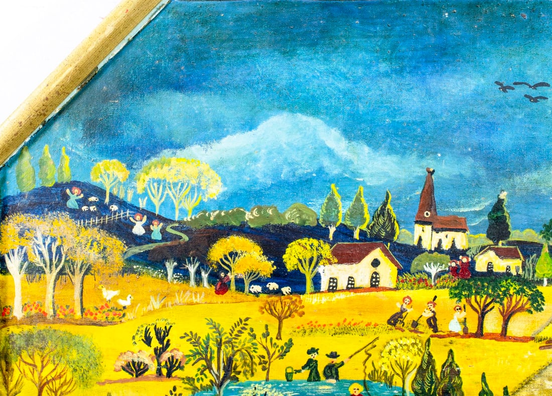 Vintage mid 20C French oil painting signed - 6