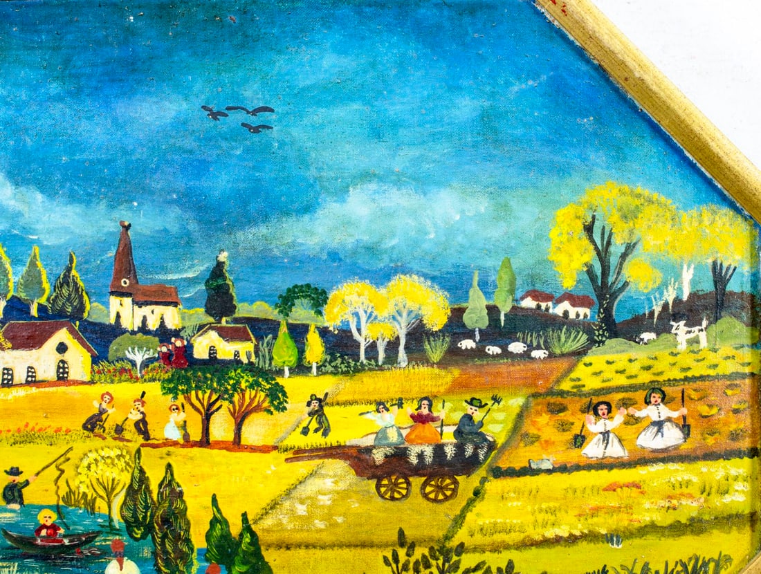 Vintage mid 20C French oil painting signed - 7