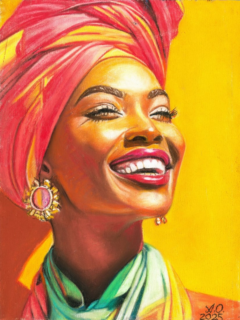 Oleksandr Achkasov (Ukraine,b 1965) pastel painting: ARTIST: Oleksandr Achkasov (Ukrainian, born 1965) TITLE: Portrait of Woman MEDIUM: pastel on paper CONDITION: Few minor scratches/paint losses. ART SIZE: 11 x 8 inches / 27 x 20 cm FRAME SIZE: