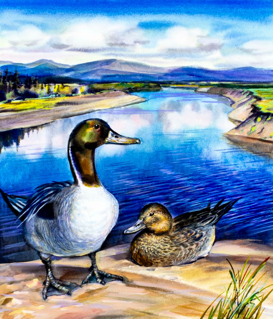 Ivan Kozlov (Russia,1937-?) watercolor painting (1 of 14)