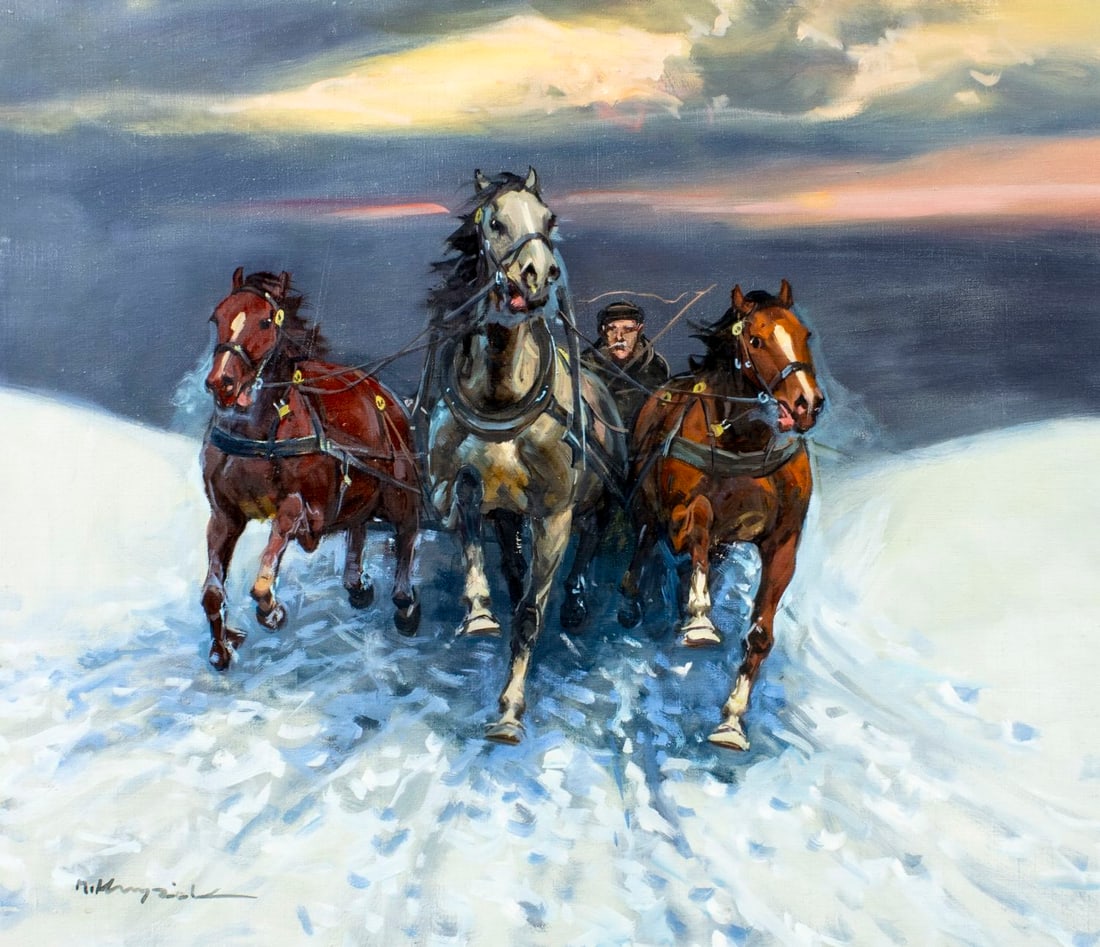 M Kryzak (Hungary,1907-?) oil painting - 5