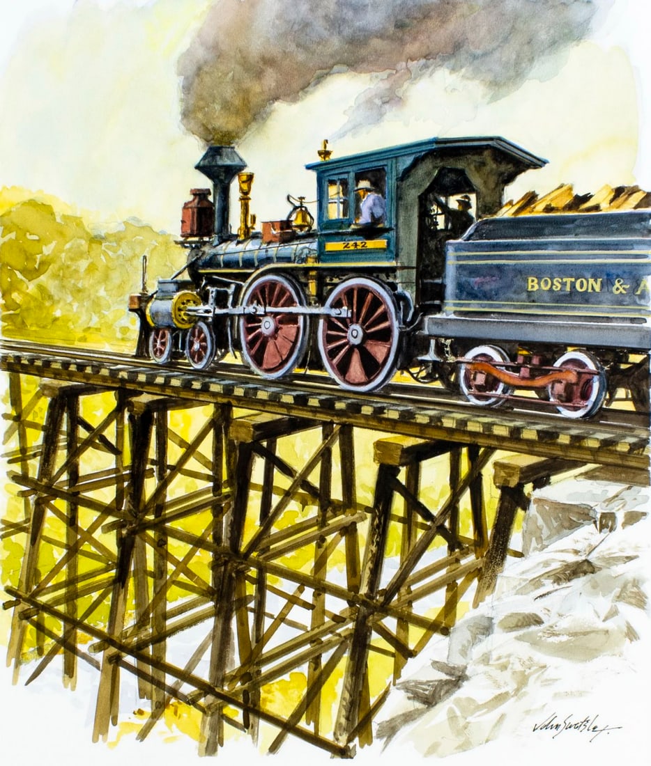 John Swatsley (CA,1937-?) watercolor painting (1 of 13)