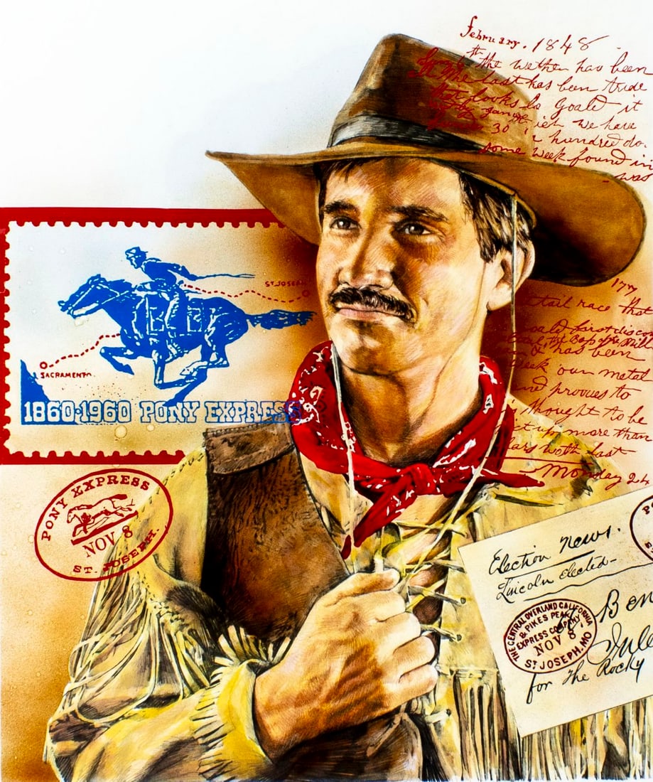 Chris Calle (CT,b 1961) mixed media painting (1 of 12)