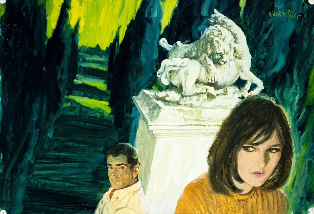 Mark Miller (NY,CA,NC,1919-2008) gouache painting (1 of 14)