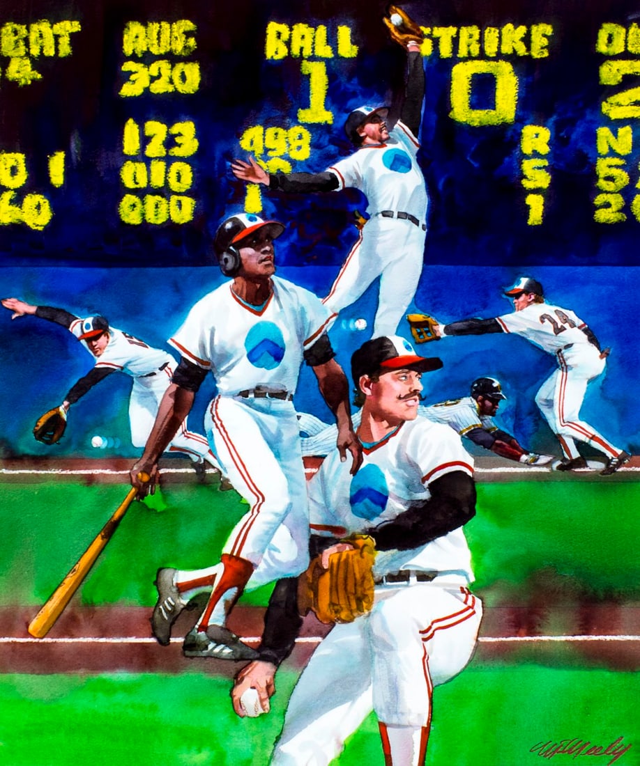 Tom McNeely (Canada,b 1935) watercolor painting (1 of 12)