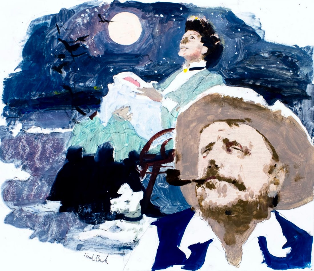 Frank Beck (Australia,1916-1986) gouache painting (1 of 13)