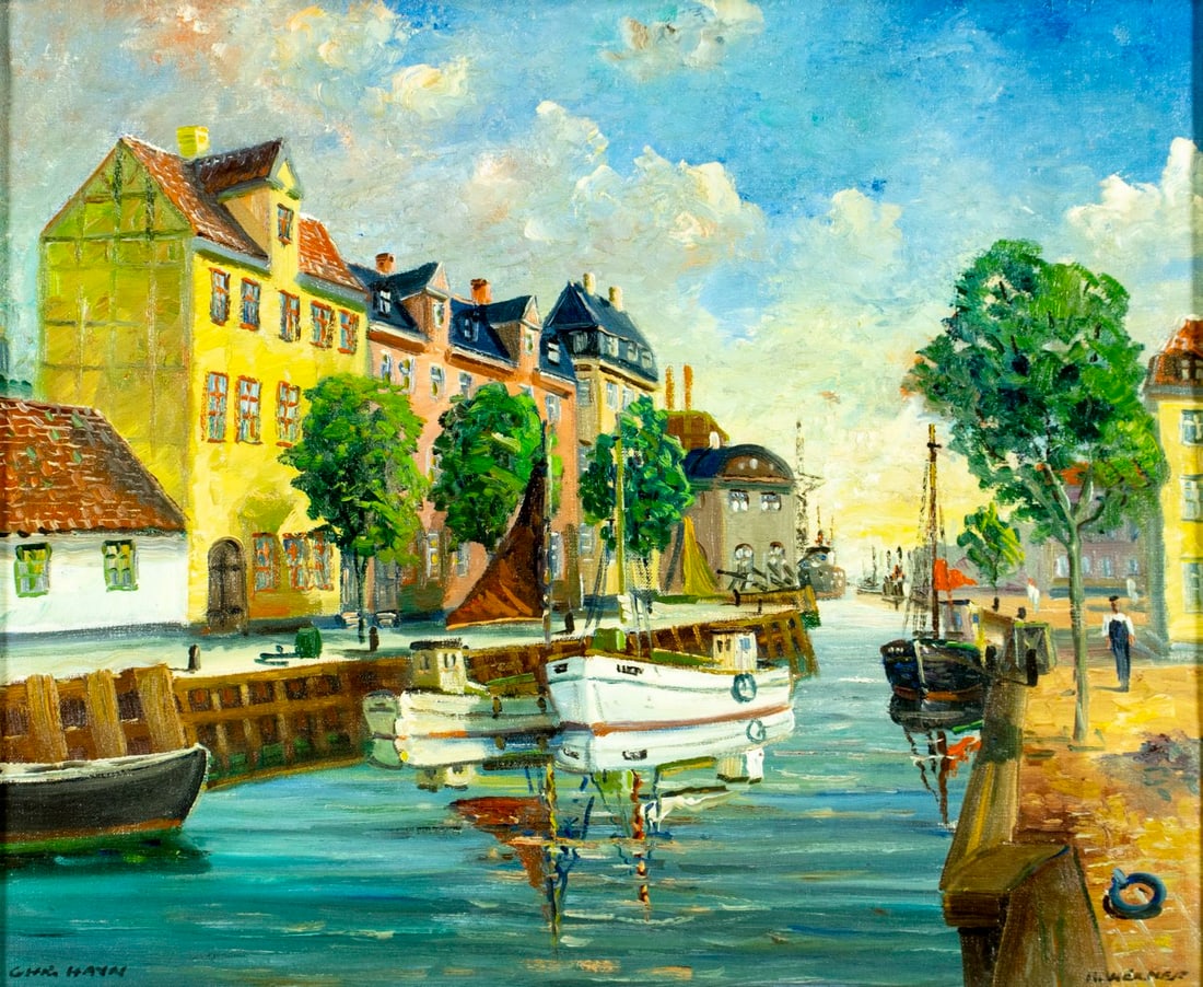 Kurt Werner (Denmark,1919-?) oil painting (1 of 13)