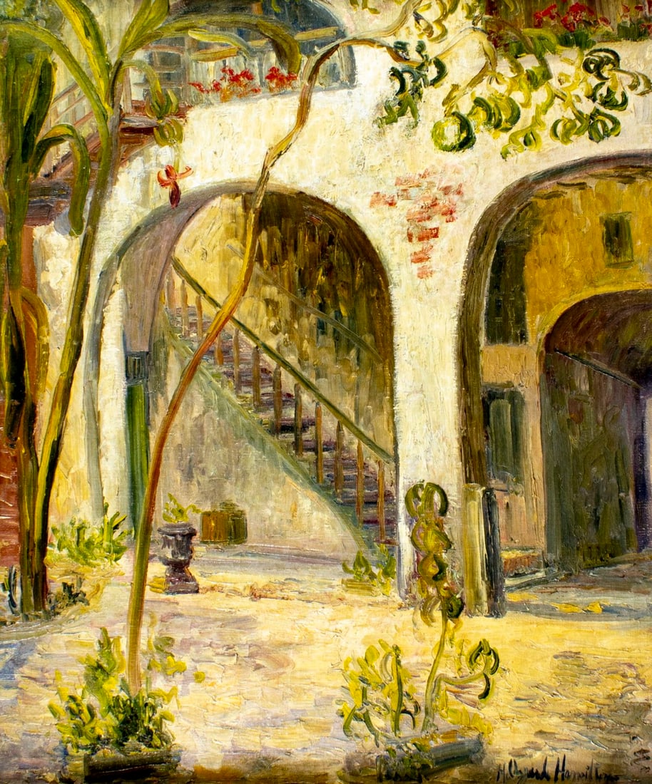 Hildegarde Hamilton (FL,VA,1898-1970) oil painting (1 of 13)