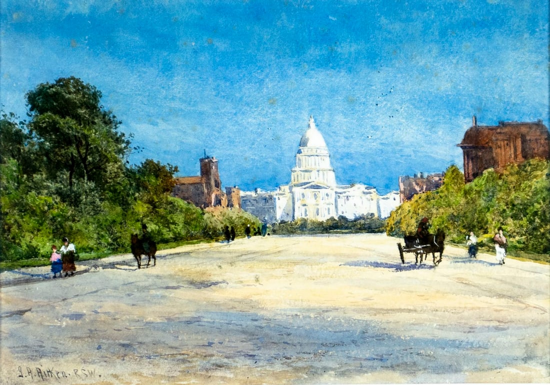 James Alfred Aitken (UK,1846-1897) watercolor painting antique (1 of 13)