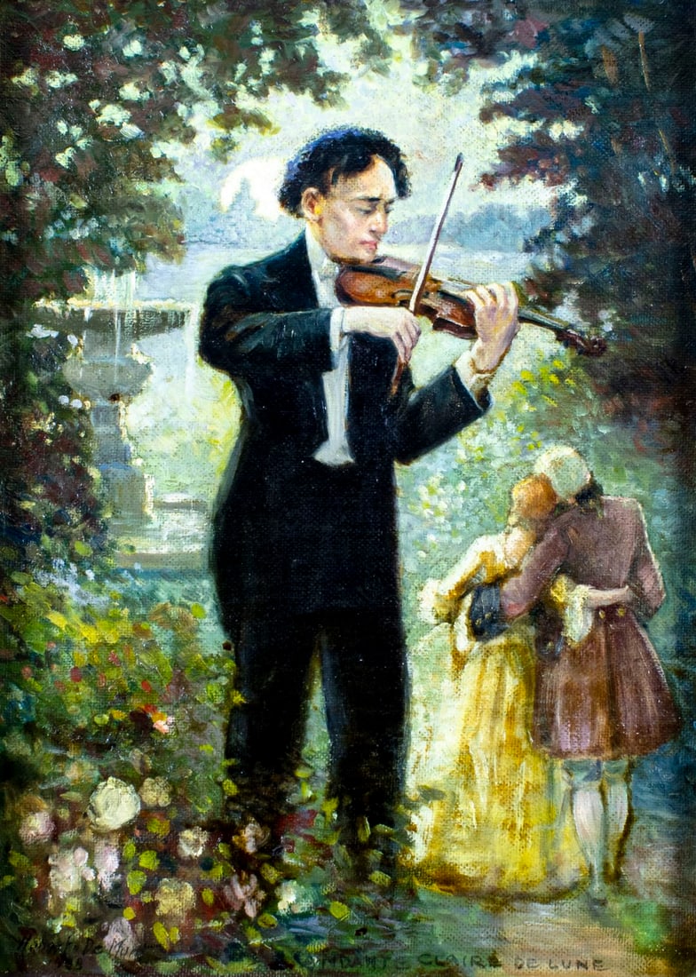 Aubert De Mont (France,mid 20C) oil painting (1 of 13)