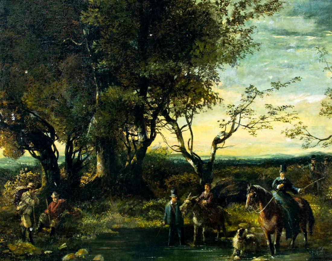 Guillaume Regamey (France,1837-1875) oil painting antique - 5