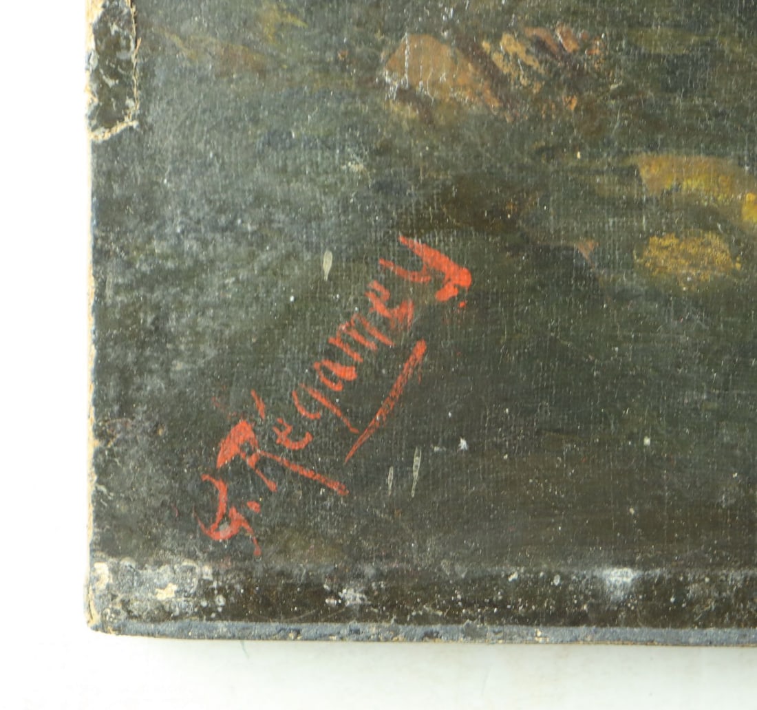 Guillaume Regamey (France,1837-1875) oil painting antique - 9