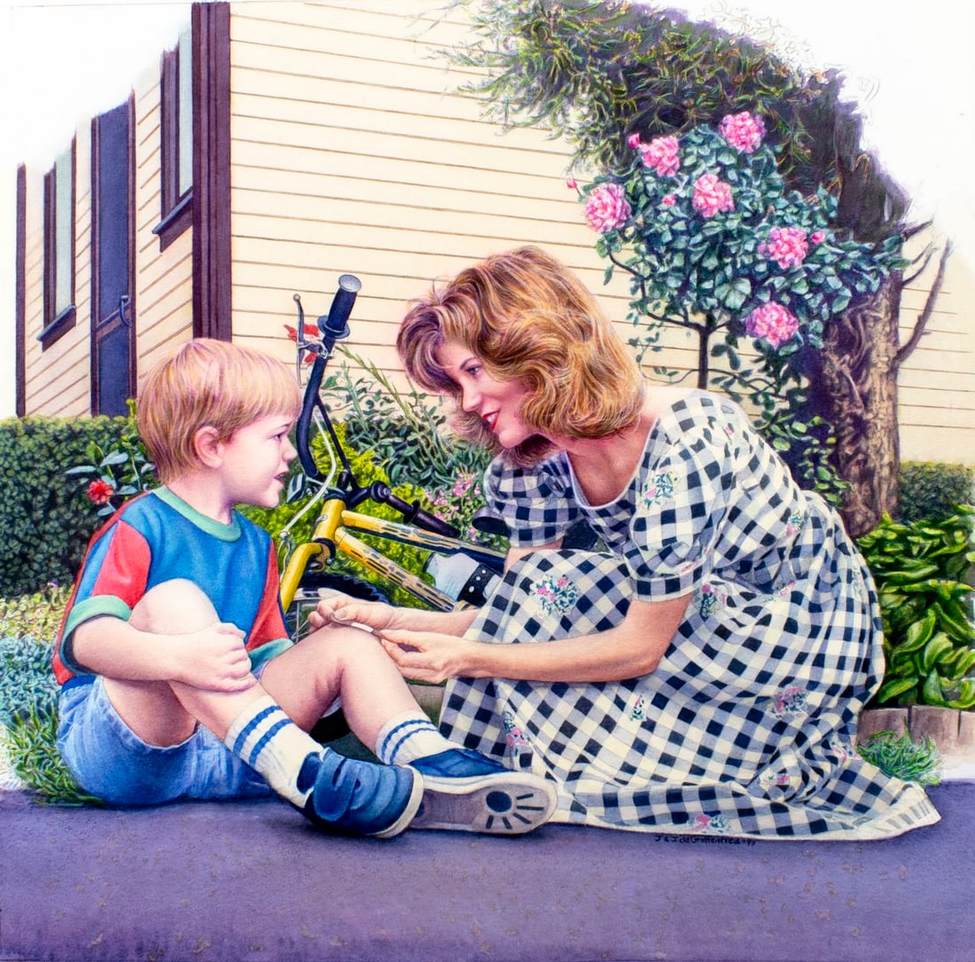 Judith de Graffenried (CT,20/21C) watercolor painting (1 of 13)