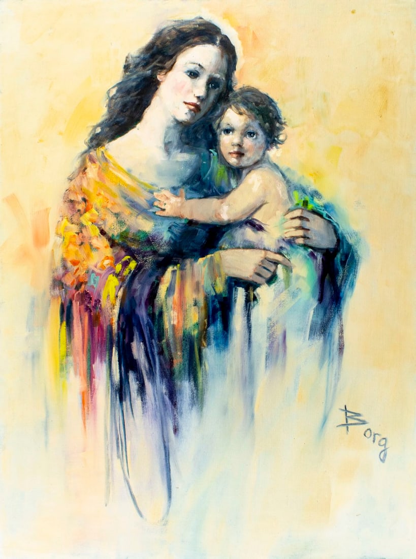 Irene Borg (CA,b 1950) oil painting (1 of 14)