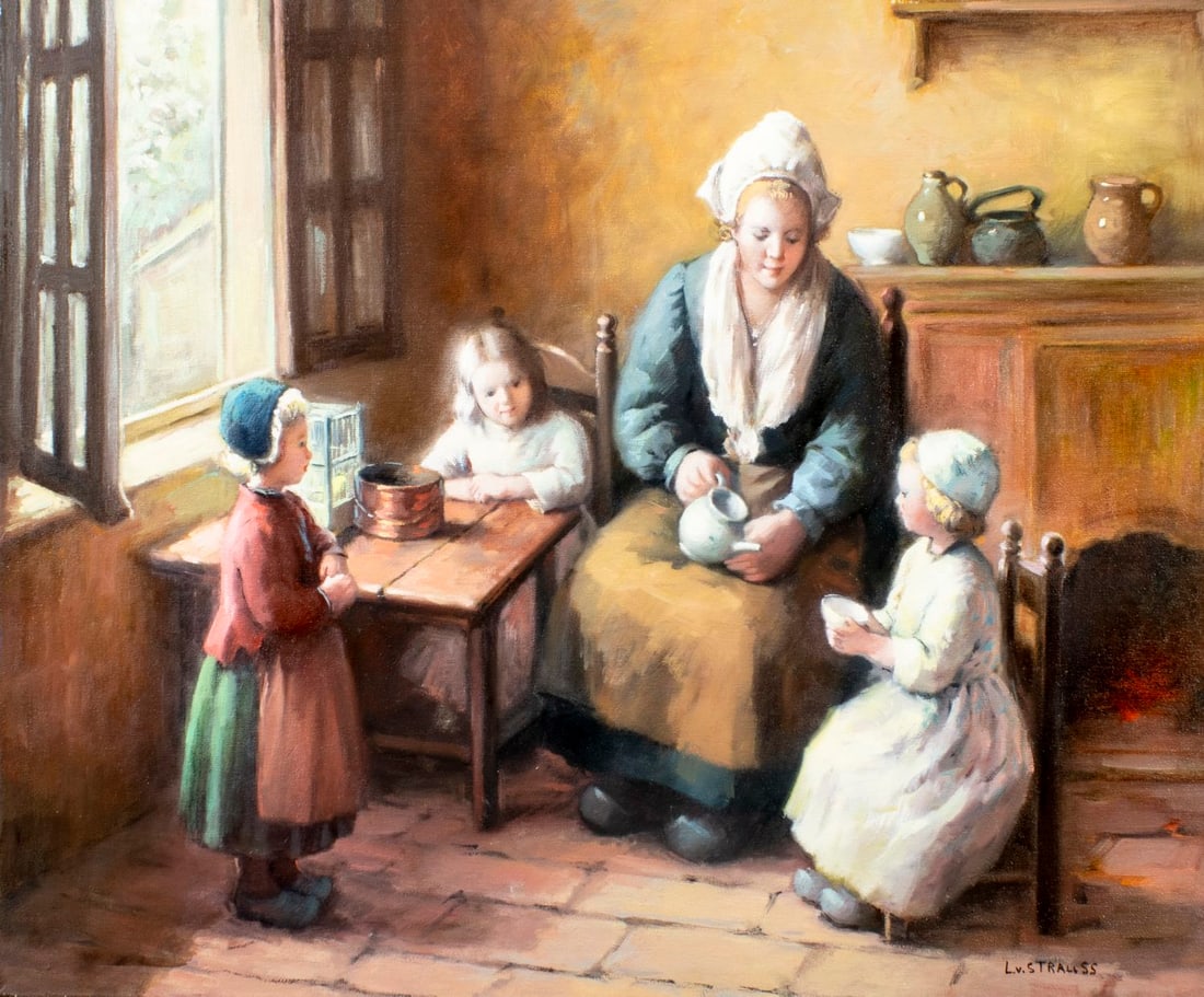 L V Strauss (German,20C) oil painting (1 of 13)