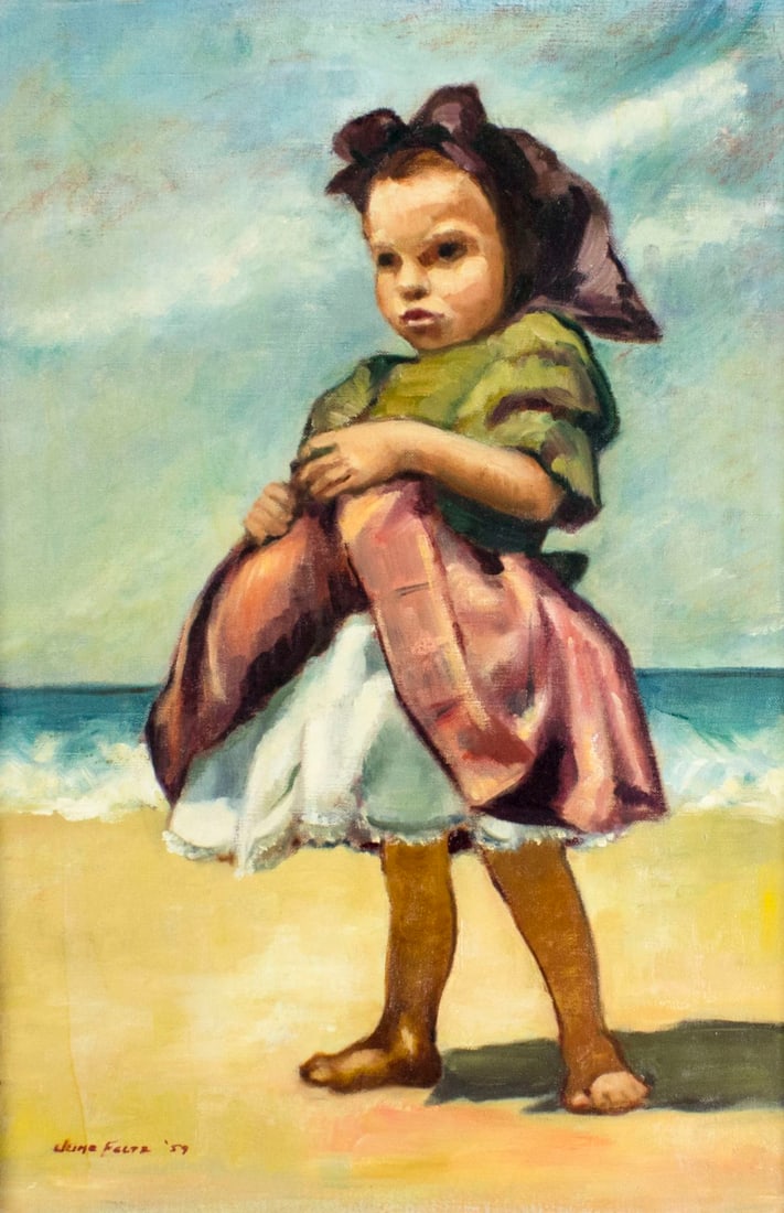 June Feltz (IN,mid 20C) oil painting (1 of 12)