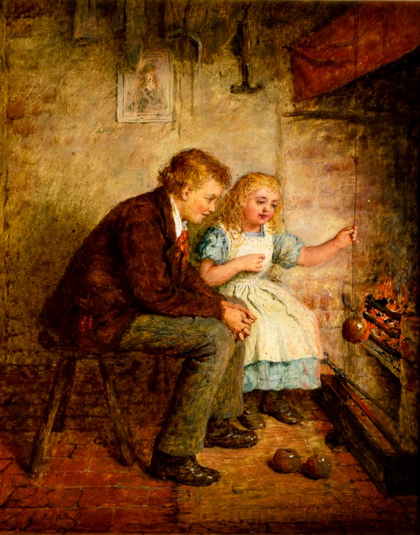 Robert W Wright (UK,fl 1880-1906) oil painting antique (1 of 13)