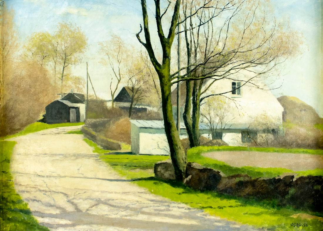 Aage Obro (Denmark,1884-1978) oil painting (1 of 13)