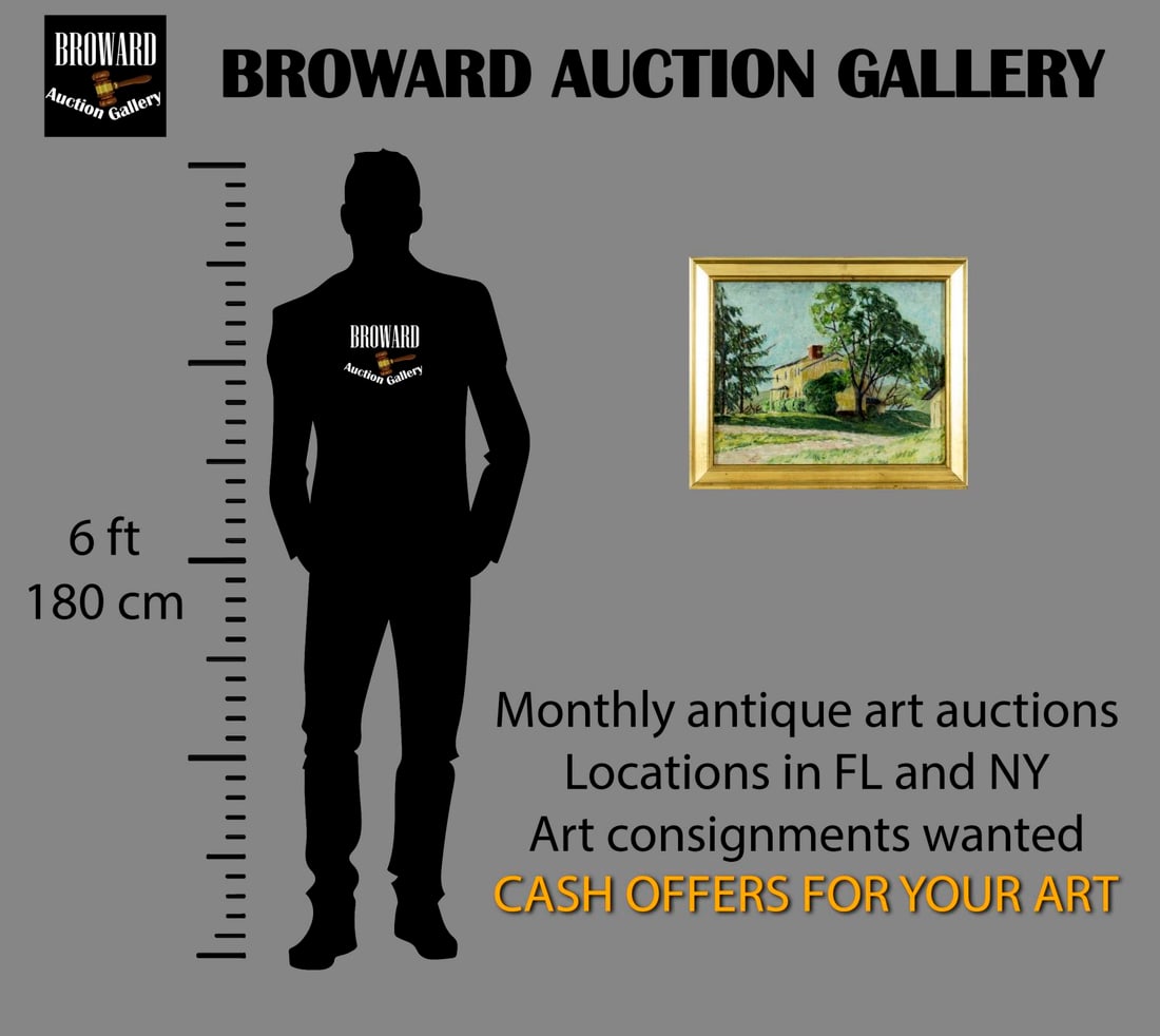 Vintage mid 20C American oil painting - 2