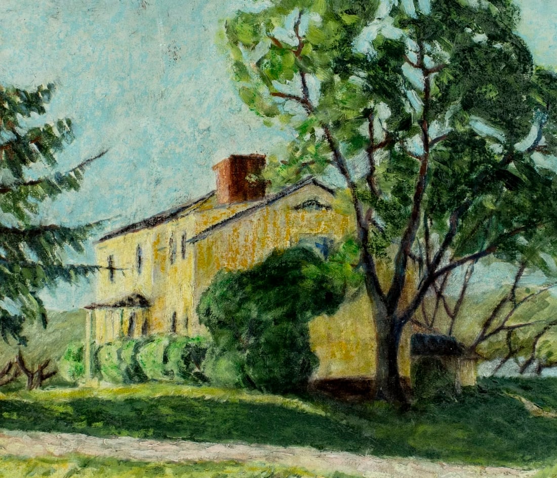 Vintage mid 20C American oil painting - 4