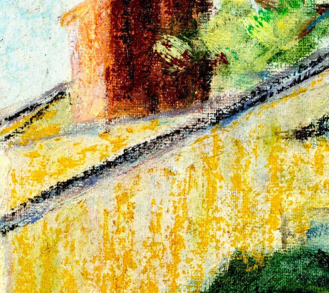 Vintage mid 20C American oil painting - 7