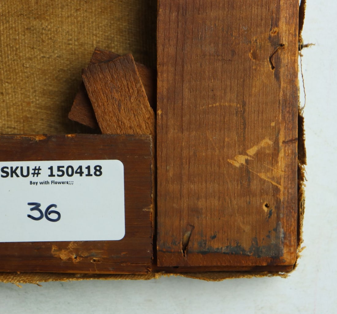 Antique 19C European oil painting - 10