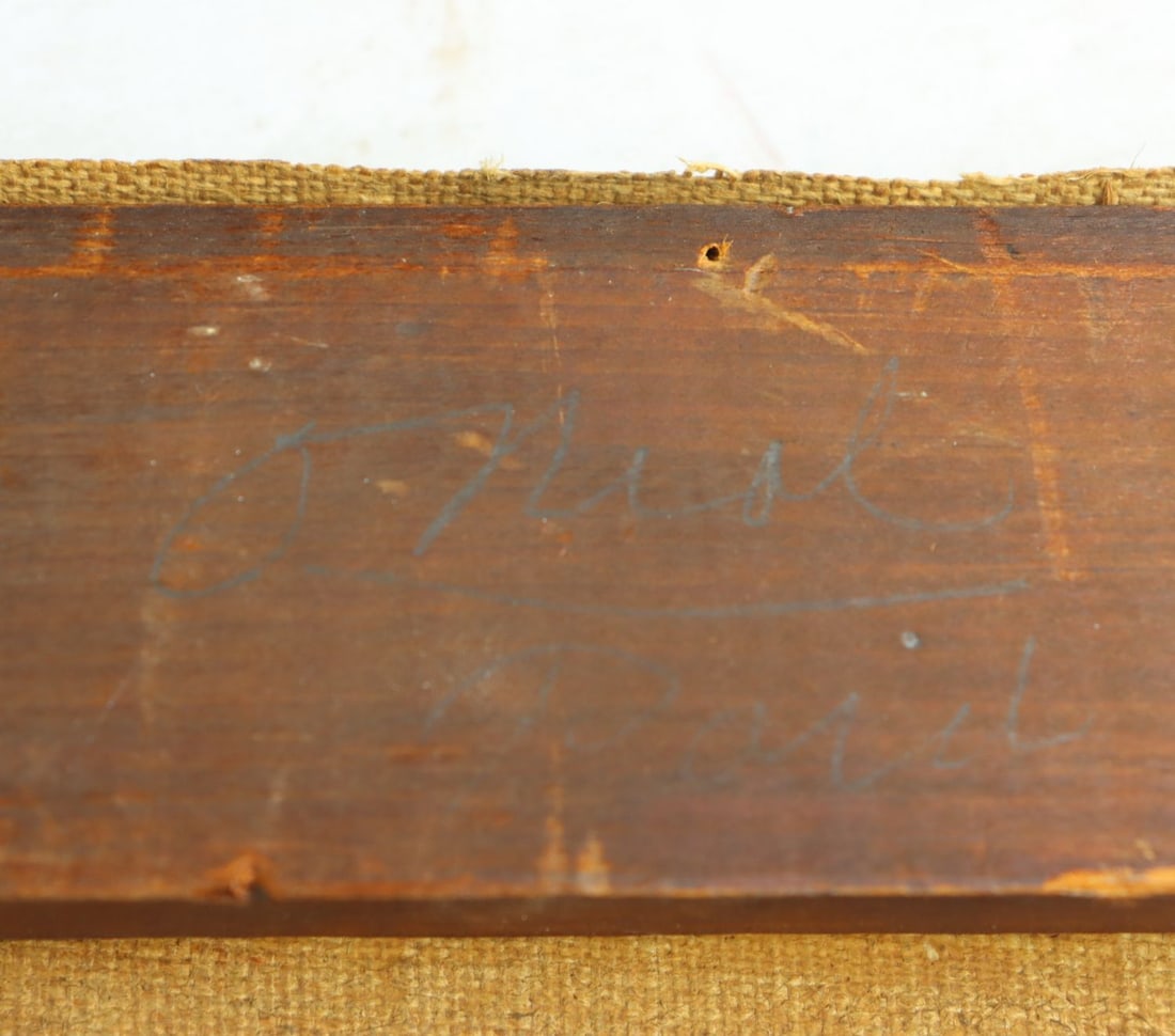 Antique 19C European oil painting - 12