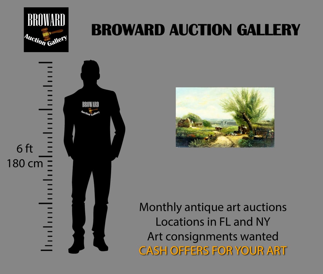 Antique 19C European oil painting - 2