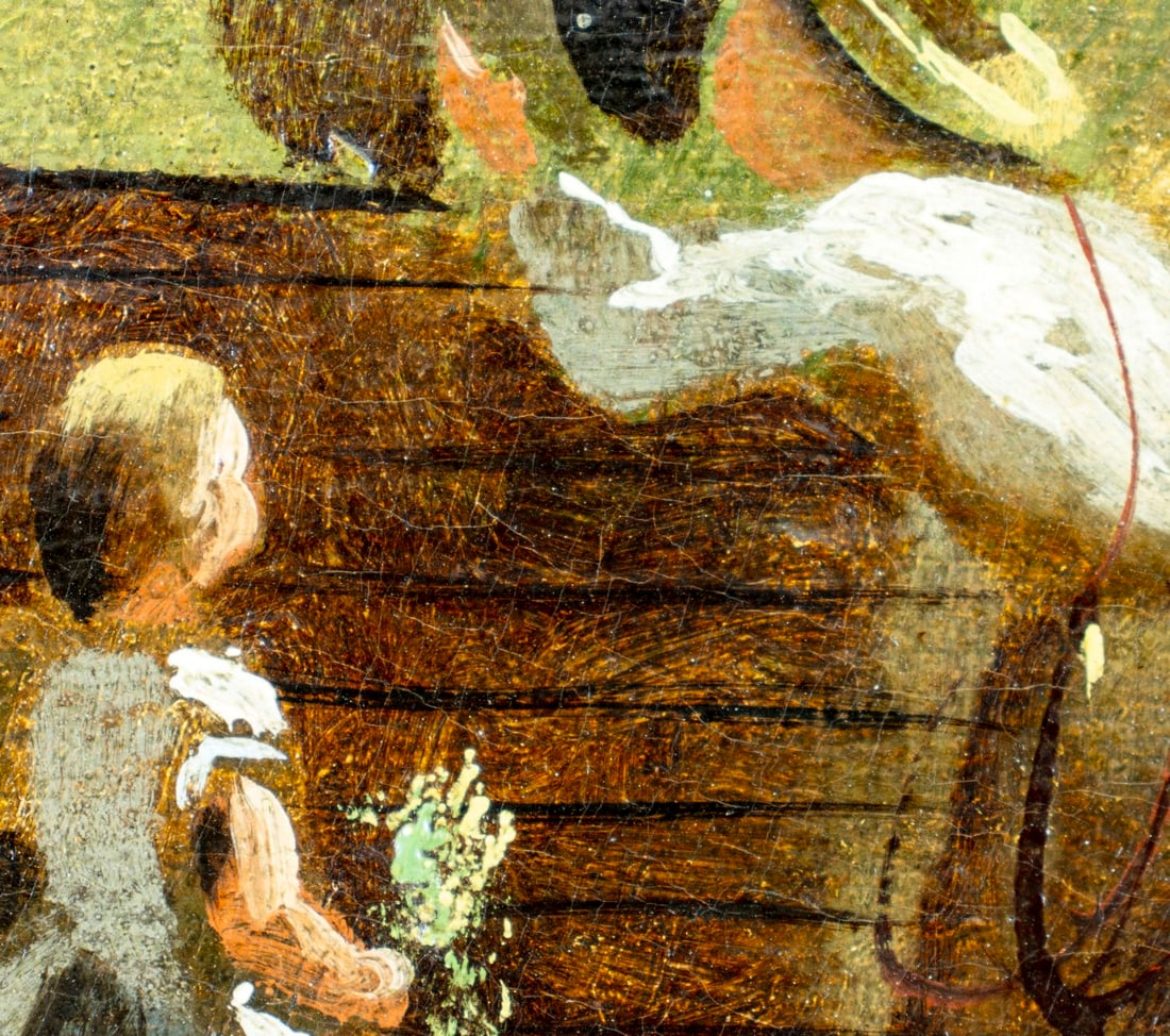 Antique 19C European oil painting - 7