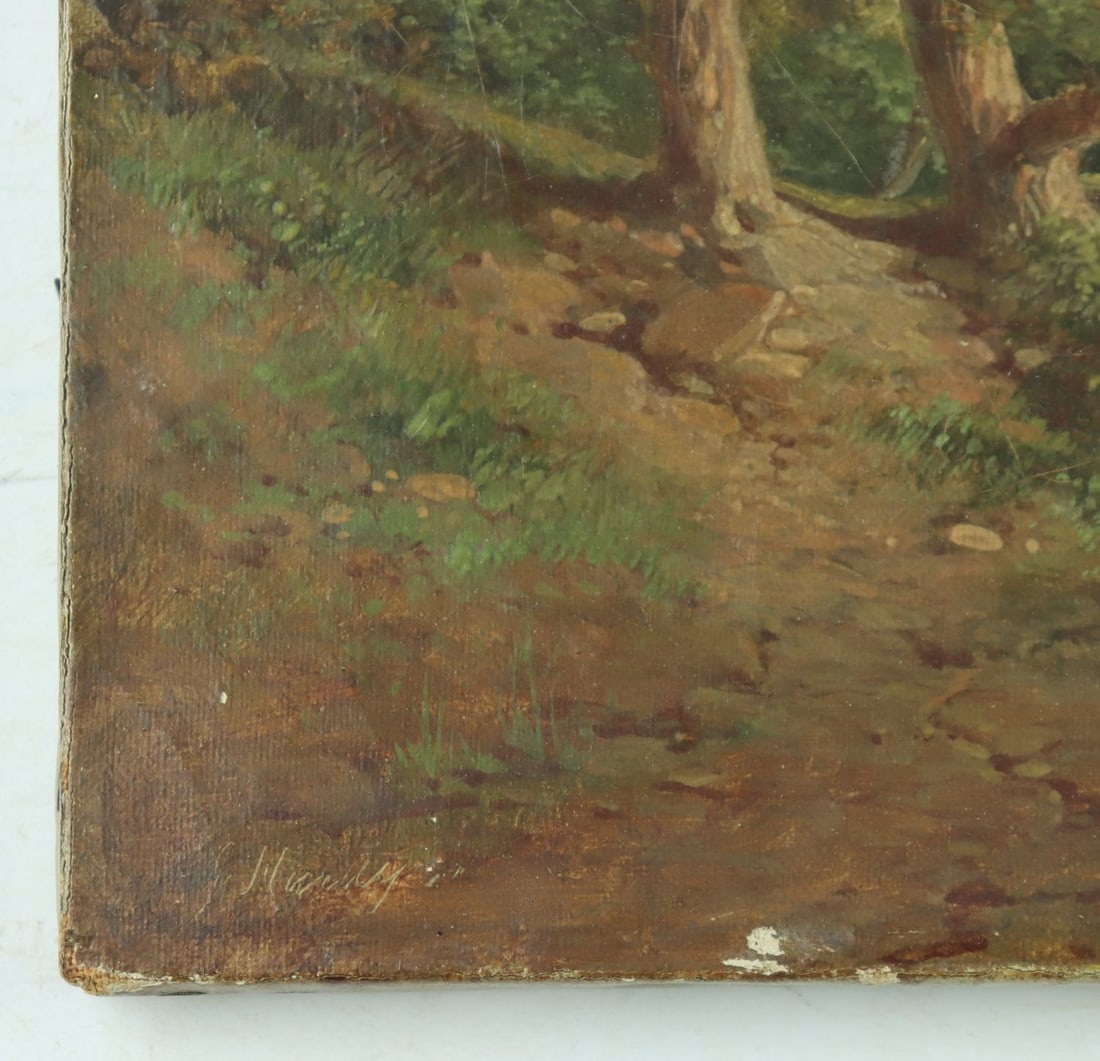 Antique early 20C British oil painting signed - 10