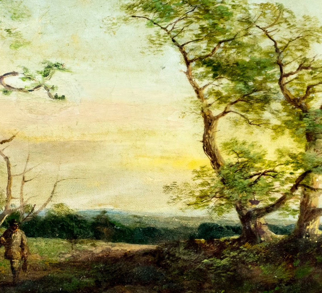 Antique early 20C British oil painting signed - 7