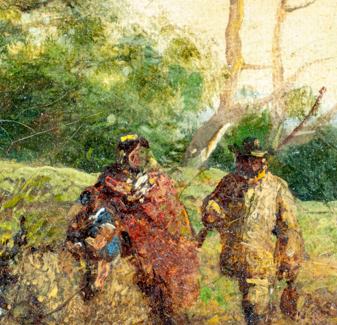 Antique early 20C British oil painting signed - 8